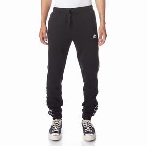 Kappa 222 Banda Alanz 2 Sweatpants Black White | 19254-BQKO