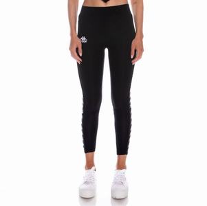 Kappa 222 Banda Anen 2 Leggings Black White | 41962-RLWA