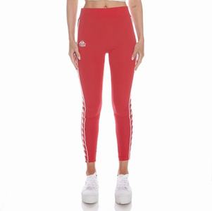 Kappa 222 Banda Anen 2 Leggings Red White | 51629-FKBT