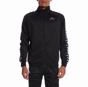 Kappa 222 Banda Anniston Track Jackets Black | 89760-ENKG