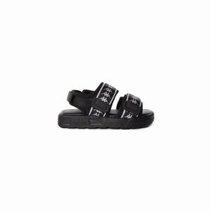 Kappa 222 Banda Aster 7 Kids Sandals Black White | 37581-HYTP