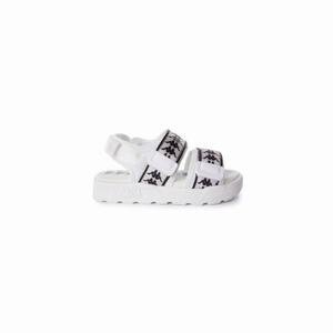 Kappa 222 Banda Aster 7 Kids Sandals White Black | 02856-JGON