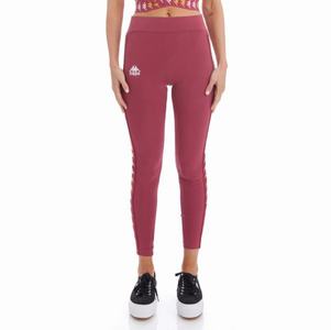 Kappa 222 Banda Baldhill Leggings Burgundy | 85697-YKWO