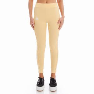 Kappa 222 Banda Baldhill Leggings Light Yellow White | 01685-QZET