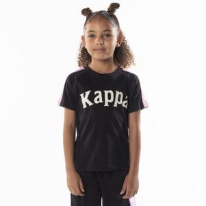 Kappa 222 Banda Balima T Shirts Black Purple | 86241-UBRD