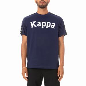 Kappa 222 Banda Balima T Shirts Blue Black | 15648-JICX