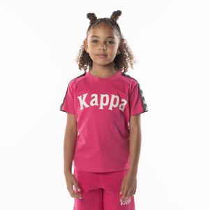 Kappa 222 Banda Balima T Shirts Pink Black | 87235-ZQWX