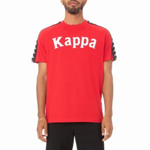 Kappa 222 Banda Balima T Shirts Red Black | 25604-JZDC