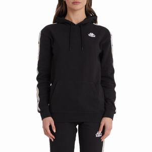 Kappa 222 Banda Budy 4 Hoodie Black | 13750-ZJVT