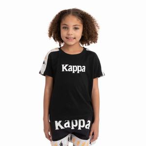 Kappa 222 Banda Deto 2 T Shirts Black | 46091-UETN