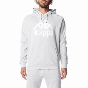 Kappa 222 Banda Hurtado 2 Hoodie Grey White | 41730-UFJM