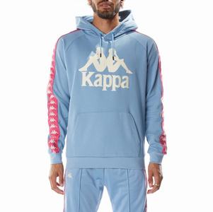 Kappa 222 Banda Hurtado 2 Hoodie Light Blue Pink | 15063-YCSL