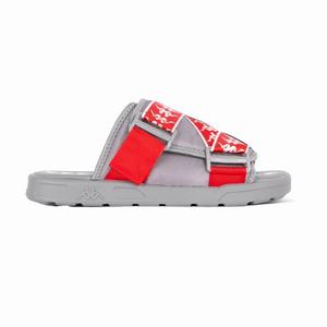 Kappa 222 Banda Mitel 1 Sandals Grey Red White | 69317-UAOZ