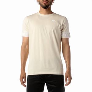 Kappa 222 Banda Niji 2 T Shirts Beige White | 03618-CASV