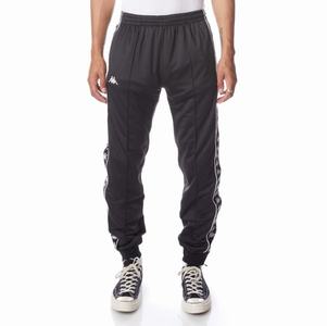 Kappa 222 Banda Rastoriazz Track Pants Black White | 65780-HQVZ