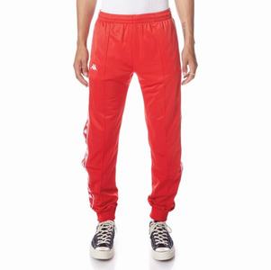 Kappa 222 Banda Rastoriazz Track Pants Red White | 45023-WQNA