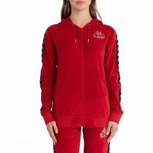 Kappa 222 Banda Stech Zip Hoodie Red | 37641-IWAS