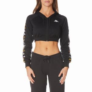 Kappa 222 Banda Tamworth Hoodie Black | 36281-EGID