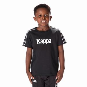 Kappa 222 Banda Torio T Shirts Black | 52386-QRBX