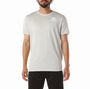 Kappa Authentic Ables T Shirts Grey White | 80963-NAJF