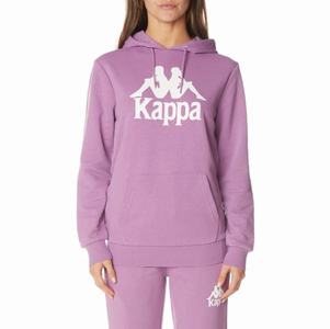 Kappa Authentic Ambanja Hoodie Purple Lavender White | 61075-EXBZ