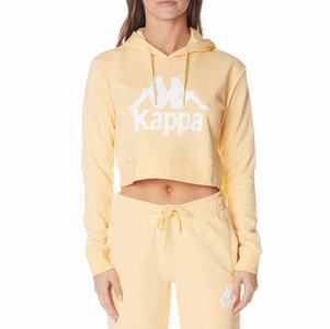 Kappa Authentic Ambatobeny Hoodie Light Yellow White | 07916-SKWG