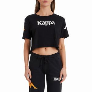 Kappa Authentic Amilk T Shirts Black | 19680-SJVI