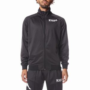 Kappa Authentic Angost Track Jackets Black White | 69315-MBKG