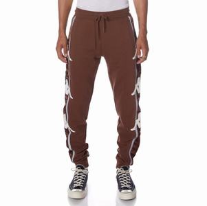 Kappa Authentic Clint Sweatpants Brown White | 45361-LTUW