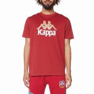 Kappa Authentic Estessi T Shirts Burgundy | 08243-MBDV