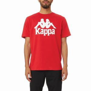 Kappa Authentic Estessi T Shirts Red White | 51209-CBES