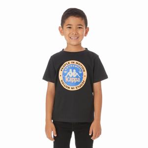 Kappa Authentic Franeker T Shirts Black | 62840-QBET