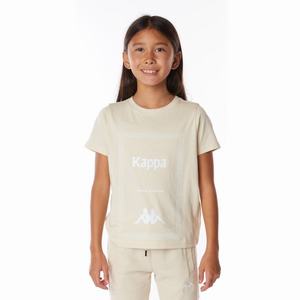 Kappa Authentic Graphik Graphy T Shirts Beige | 51298-RAHJ