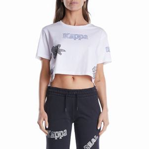 Kappa Authentic Graphik Talisa T Shirts White | 42379-DAUN