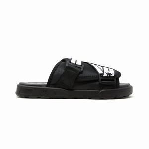 Kappa Authentic Jpn Mitel Sandals Black White | 94867-QLDH