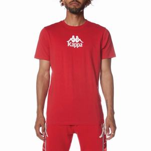 Kappa Authentic Myrtle T Shirts Red White | 81705-LUDH