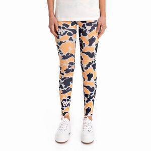 Kappa Authentic Palissa Leggings Black Light Orange | 31562-IYGJ