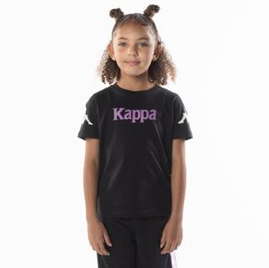 Kappa Authentic Paroo T Shirts Black Purple | 15809-BMVL