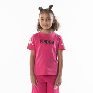 Kappa Authentic Paroo T Shirts Pink Black | 34920-FBLO