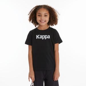 Kappa Authentic Runis T Shirts Black Light Orange | 32164-PVIK