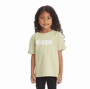 Kappa Authentic Runis T Shirts Green Olive | 91573-AXBV