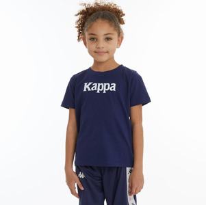 Kappa Authentic Runis T Shirts Navy White | 73514-GYSI