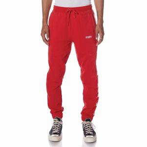 Kappa Authentic Volki Sweatpants Red White | 25610-ODTJ