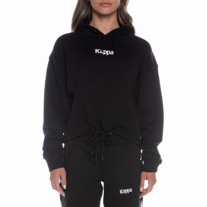 Kappa Authentic Voty Hoodie Black | 64132-OKLN