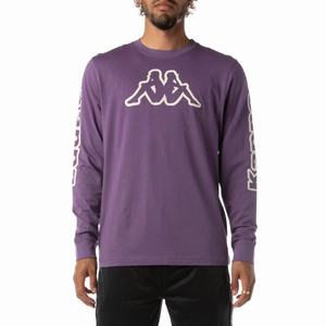 Kappa Logo Aby T Shirts Purple | 82945-RPXM