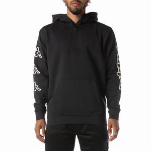 Kappa Logo Avo Hoodie Black | 07854-XJKR