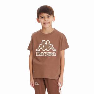 Kappa Logo Bant T Shirts Brown | 29386-IHPU