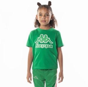 Kappa Logo Bant T Shirts Green | 10562-GTIC