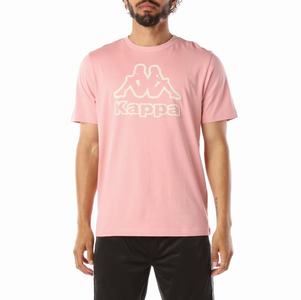 Kappa Logo Bant T Shirts Light Pink | 08495-PMQW