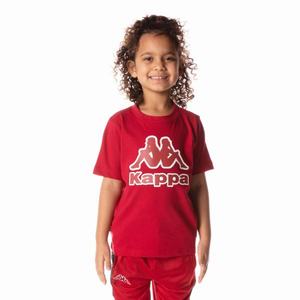 Kappa Logo Bant T Shirts Red | 06251-FXDL